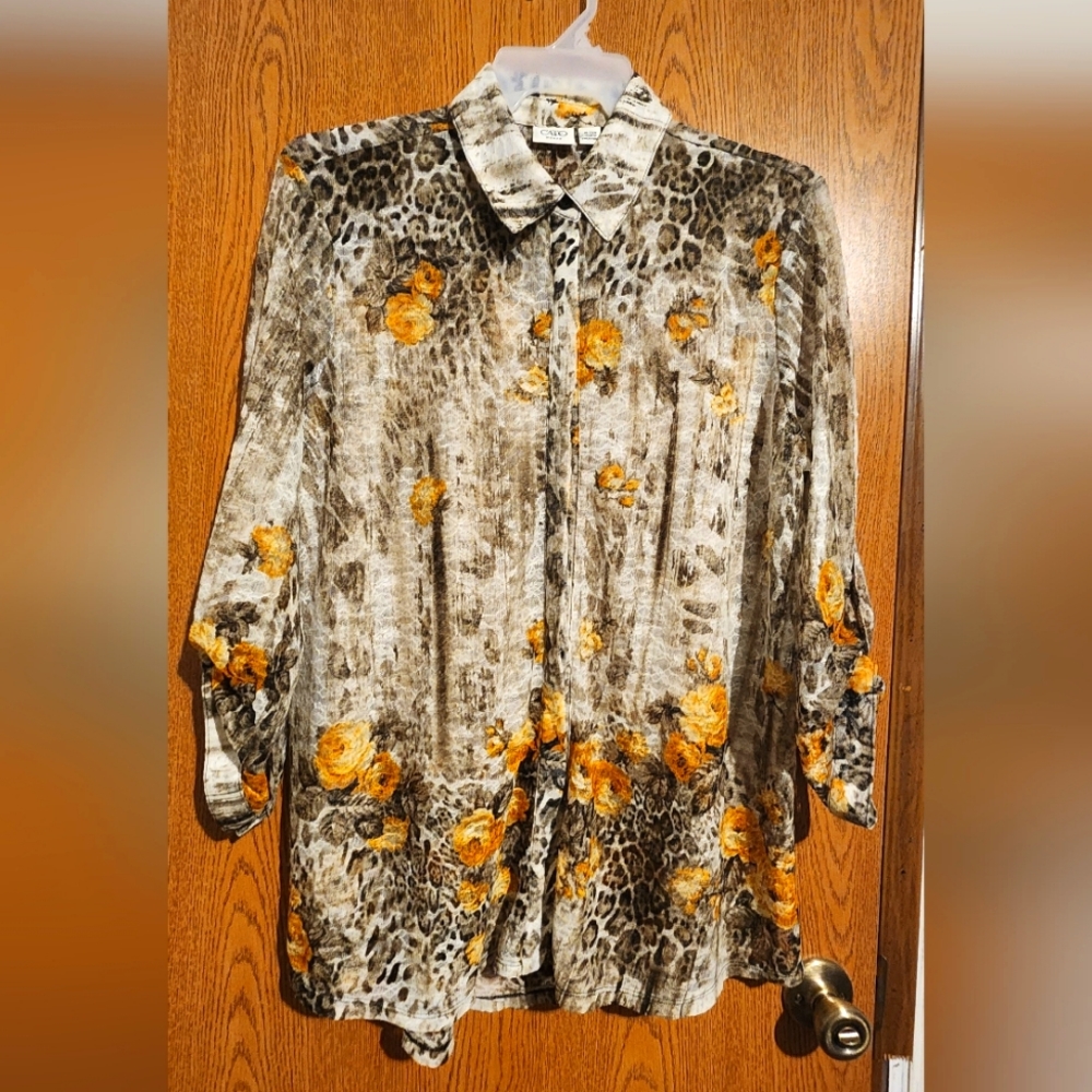 Cato 18/20 button down 3/4 roll-up sleeve blouse.  Brand new, never worn